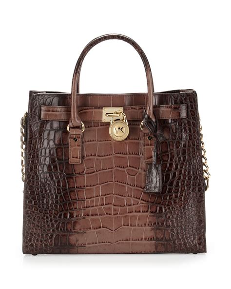 michael kors croc embossed bag